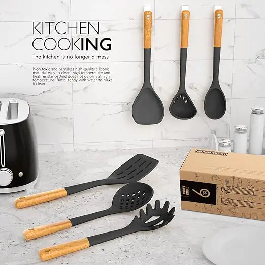 SILICONE COOKING UTENSILS SET